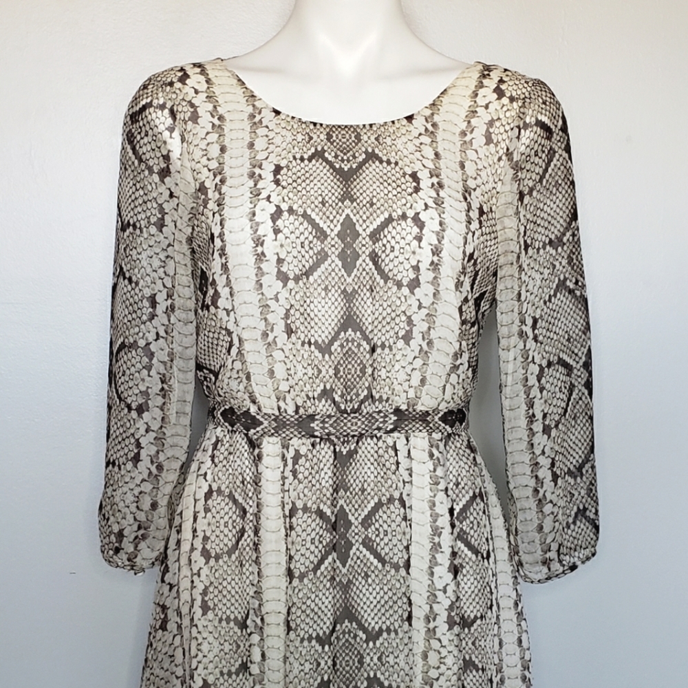 J. Crew Collection 99214 Silk Python Snake Print … - image 2